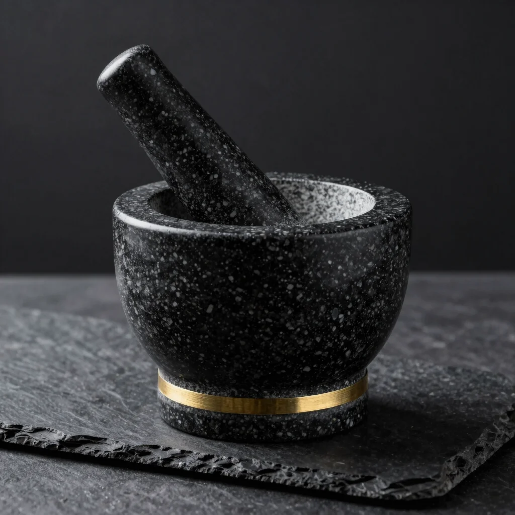 Matte Black Mortar & Pestle