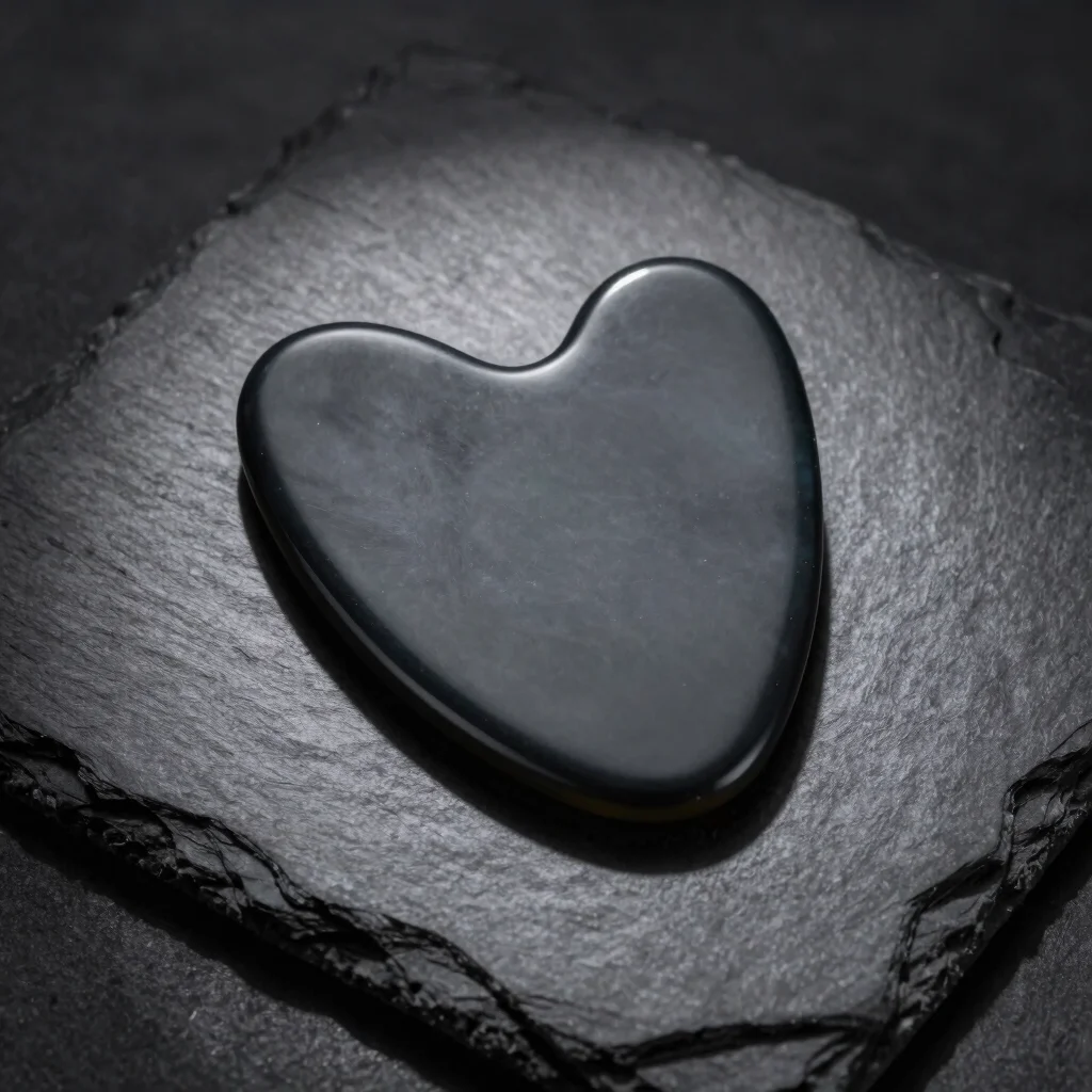 Sculpted Obsidian Gua Sha Tool